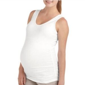 White Maternity Tank Top